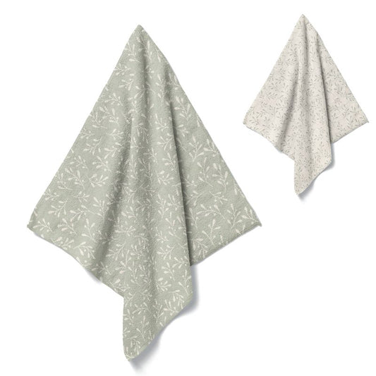 PAÑO COCINA 35X50 MICROFIBRA HOJAS