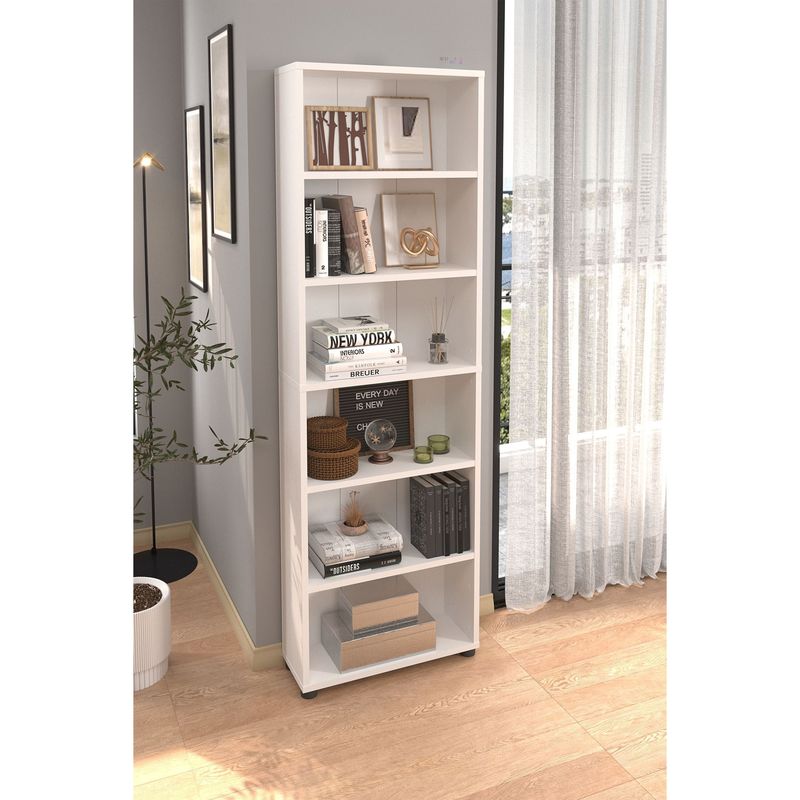 ESTANTERIA LIBRERIA 6 ESTANTES BLANCO