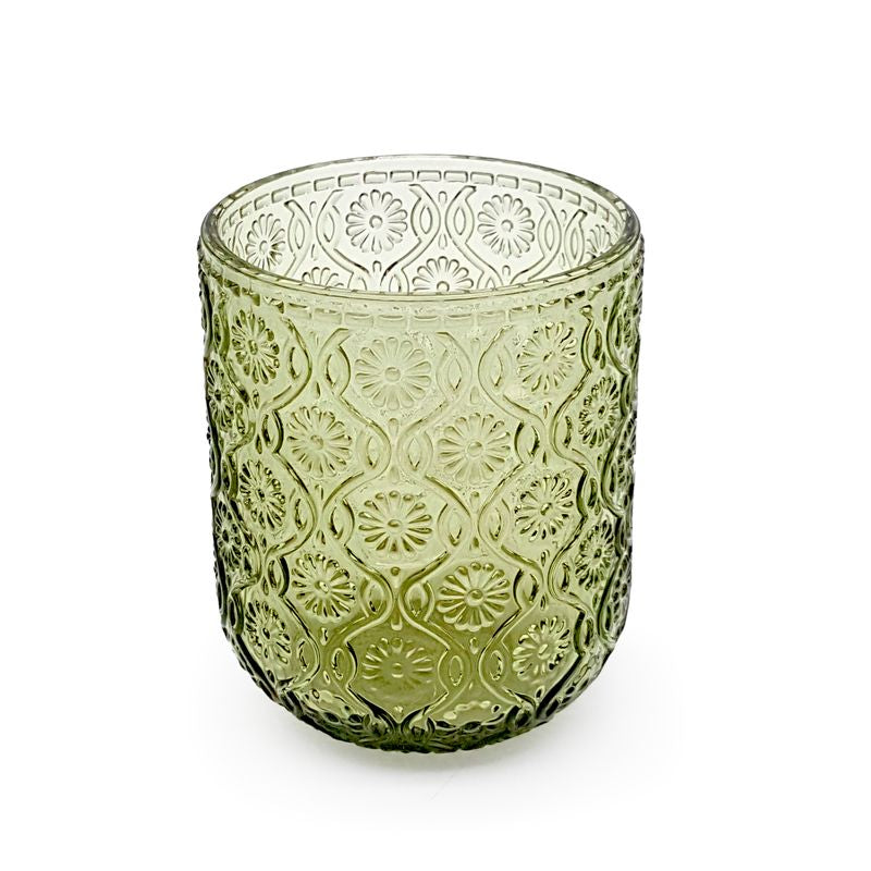 VASO 270ML CRISTAL GRABADO VERDE