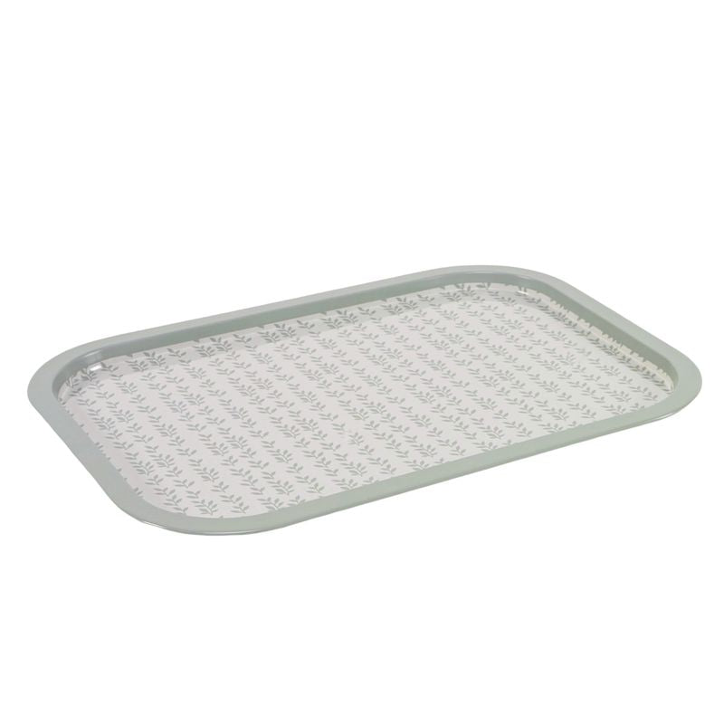 BANDEJA METAL 40X28,5 HOJAS VERDE