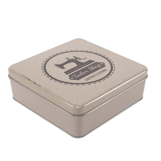 CAJA  METAL COSTURA MAQUINA DE COSER VINTAGE