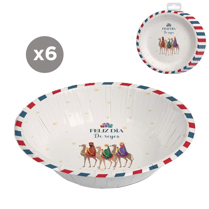 JUEGO DE 6 BOLS 17,5CM REYES MAGOS