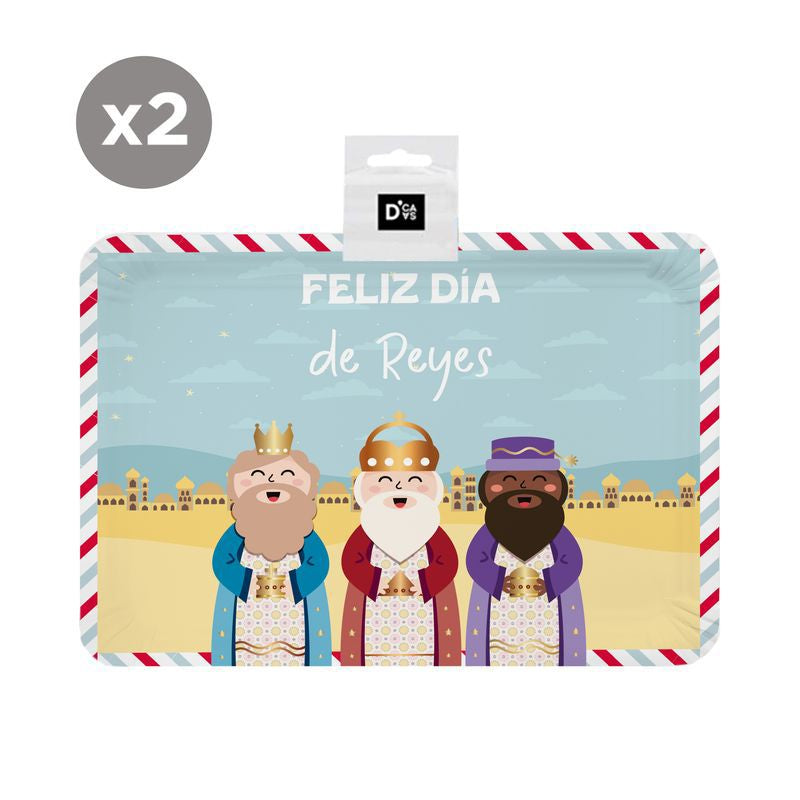JUEGO DE 2 BANDEJAS 25X34 REYES MAGOS