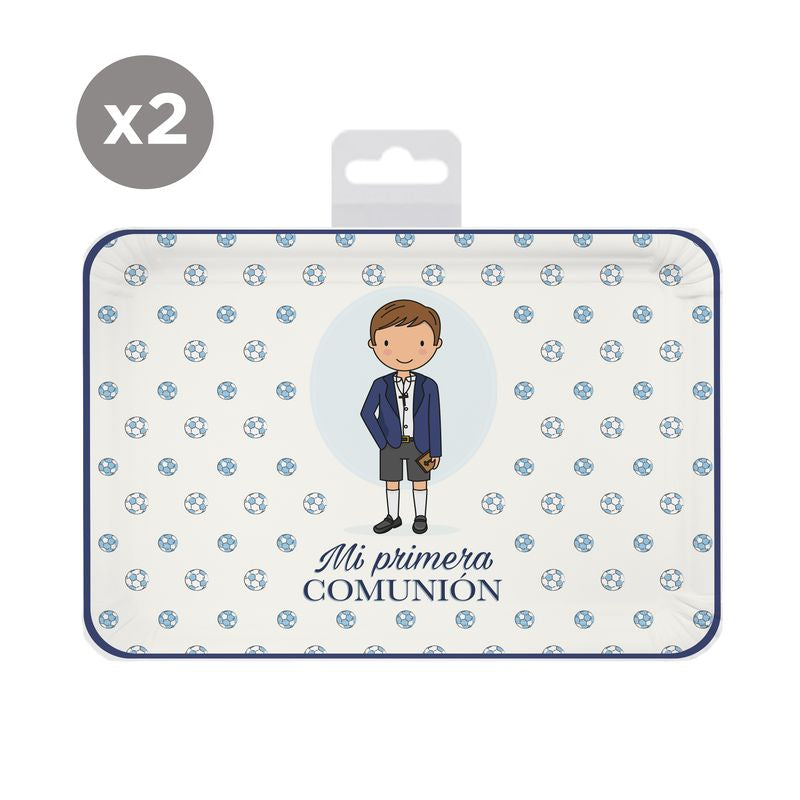 JUEGO DE 2 BANDEJAS 25X34 COMUNION NIÑO