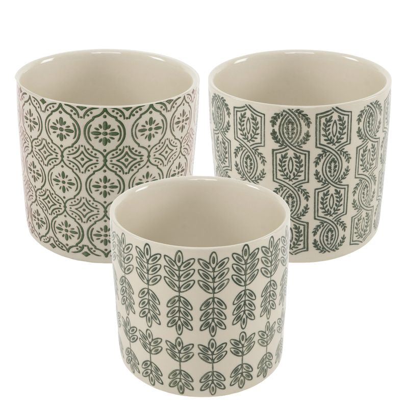 MACETERO CERAMICA VERDE