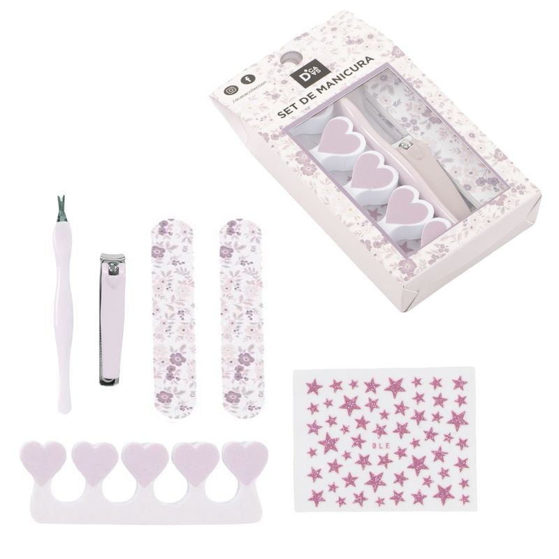 JUEGO DE MANICURA 6 PIEZAS FLORES