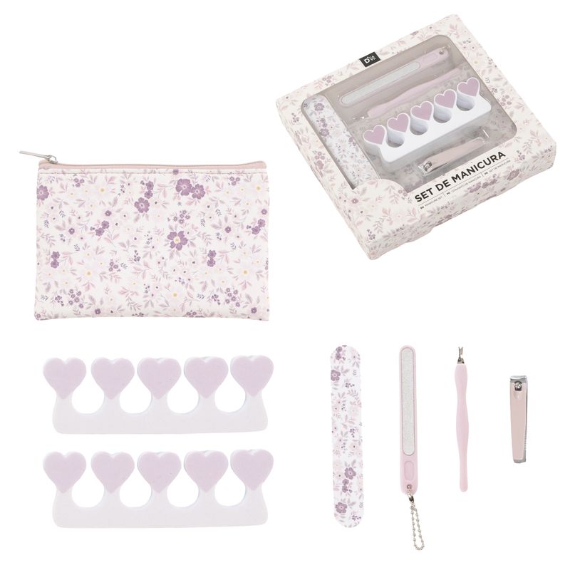 JUEGO DE MANICURA 8 PIEZAS FLORES