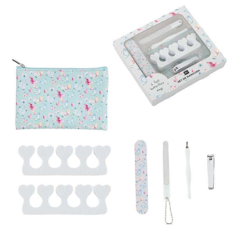 JUEGO DE MANICURA 8 PIEZAS MARIPOSAS