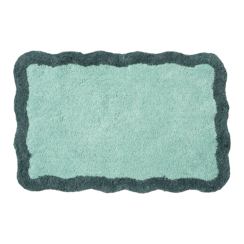 ALFOMBRA BAÑO 40X60CM ONDAS VERDE