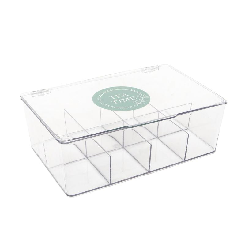 CAJA DE TE ACRILICO 6 DPTOS. NATURE