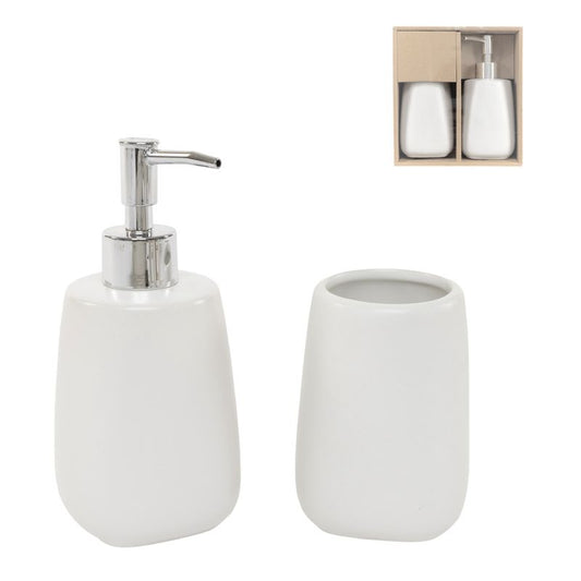 JUEGO DE BAÑO 2 PIEZAS BLANCO