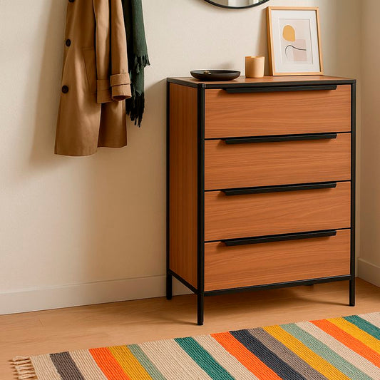 CAJONERA 4 CAJONES COLOR ROBLE SOHO