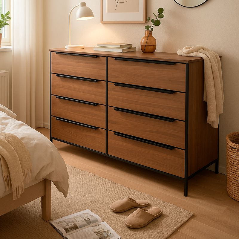 COMODA 8 CAJONES COLOR ROBLE SOHO