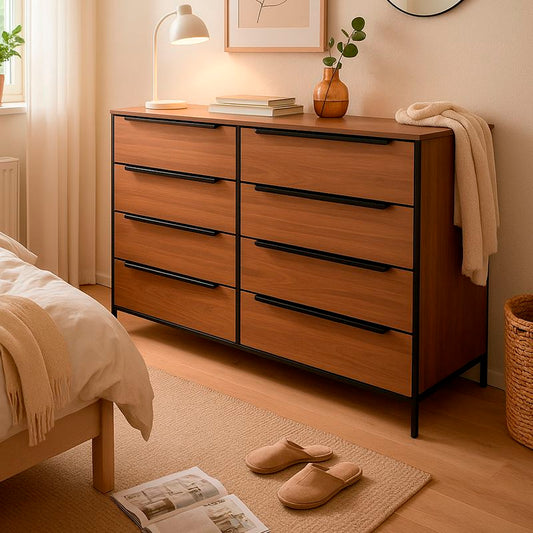 COMODA 8 CAJONES COLOR ROBLE SOHO