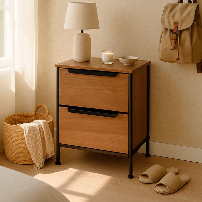 CAJONERA 2 CAJONES COLOR ROBLE SOHO