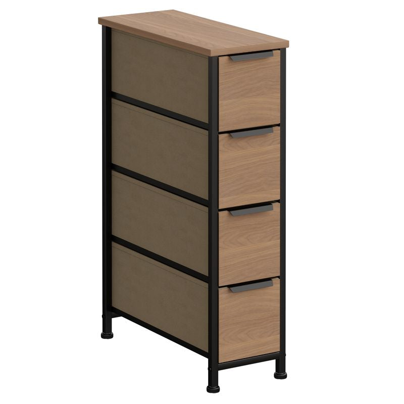 CAJONERA ESTRECHA 4 CAJONES COLOR ROBLE SOHO