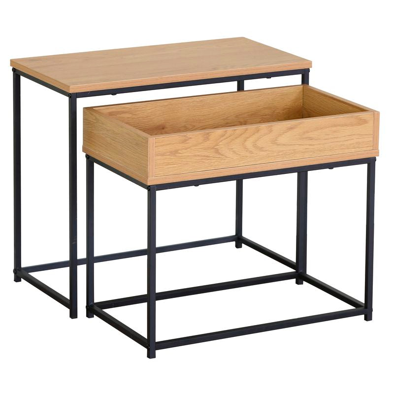 JUEGO DE 2 MESAS MADERA