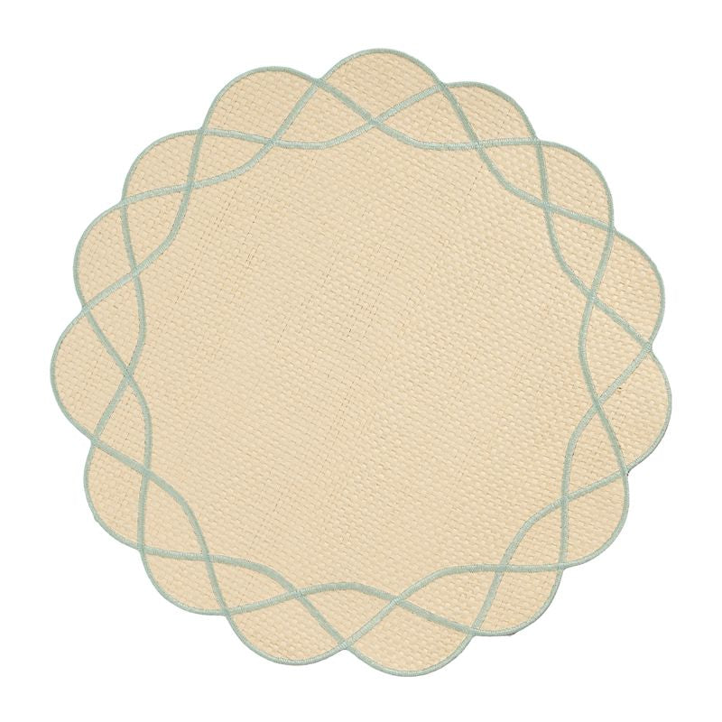 INDIVIDUAL 38CM ONDAS PESPUNTE AZUL