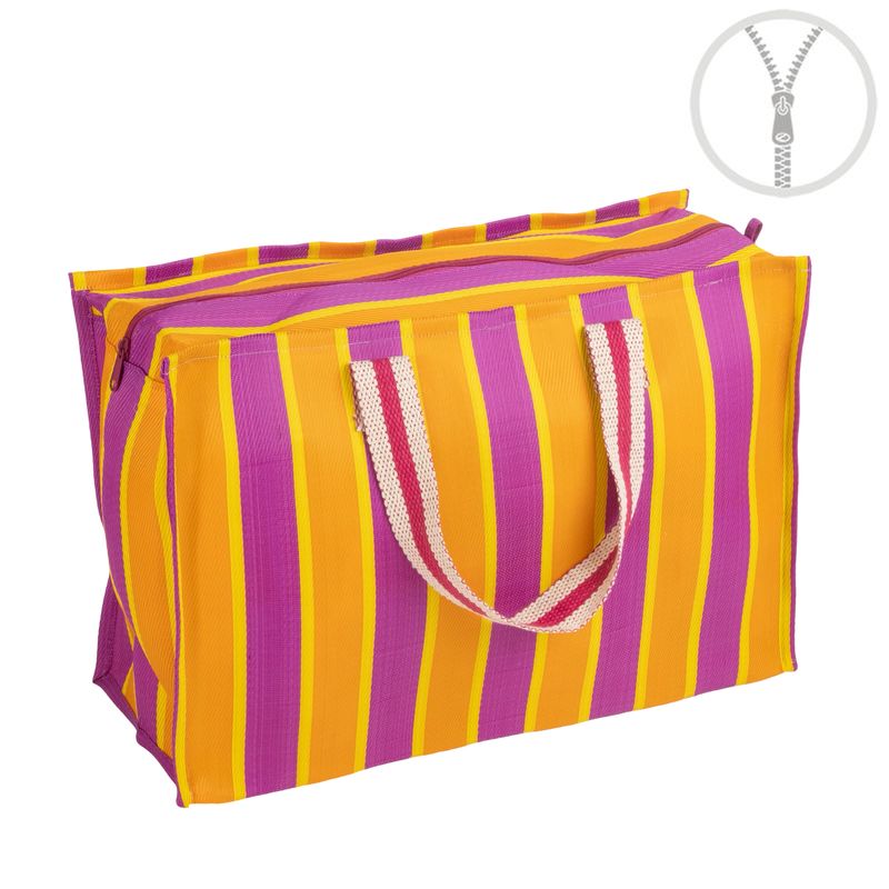 BOLSO PLASTICO RECICLADO RAYAS