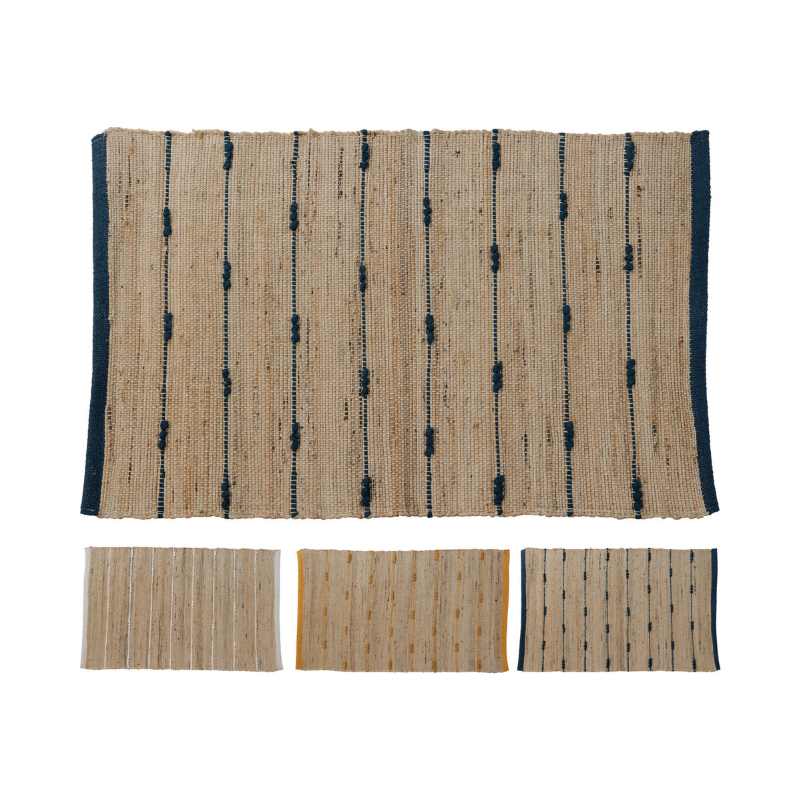 ALFOMBRA YUTE RAYAS 60X90CM