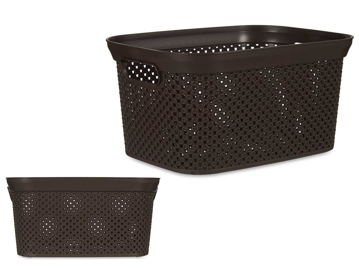CESTO ORGANIZADOR PLÁSTICO 5L MARRÓN