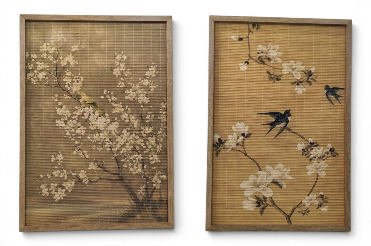 CUADRO BAMBU ABETO AVES 50X3X70CM