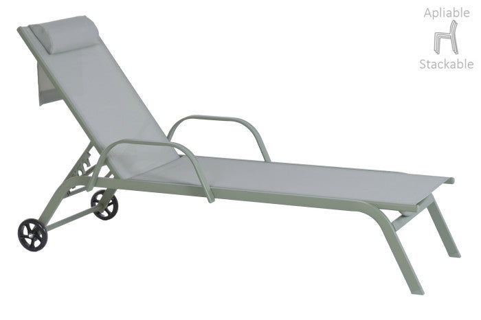 SET 2 TUMBONAS ACERO TEXTILENE 199X63X101 5 POSICIONES