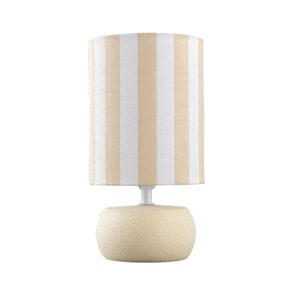LAMPARA CERAMICA RAYAS BEIGE