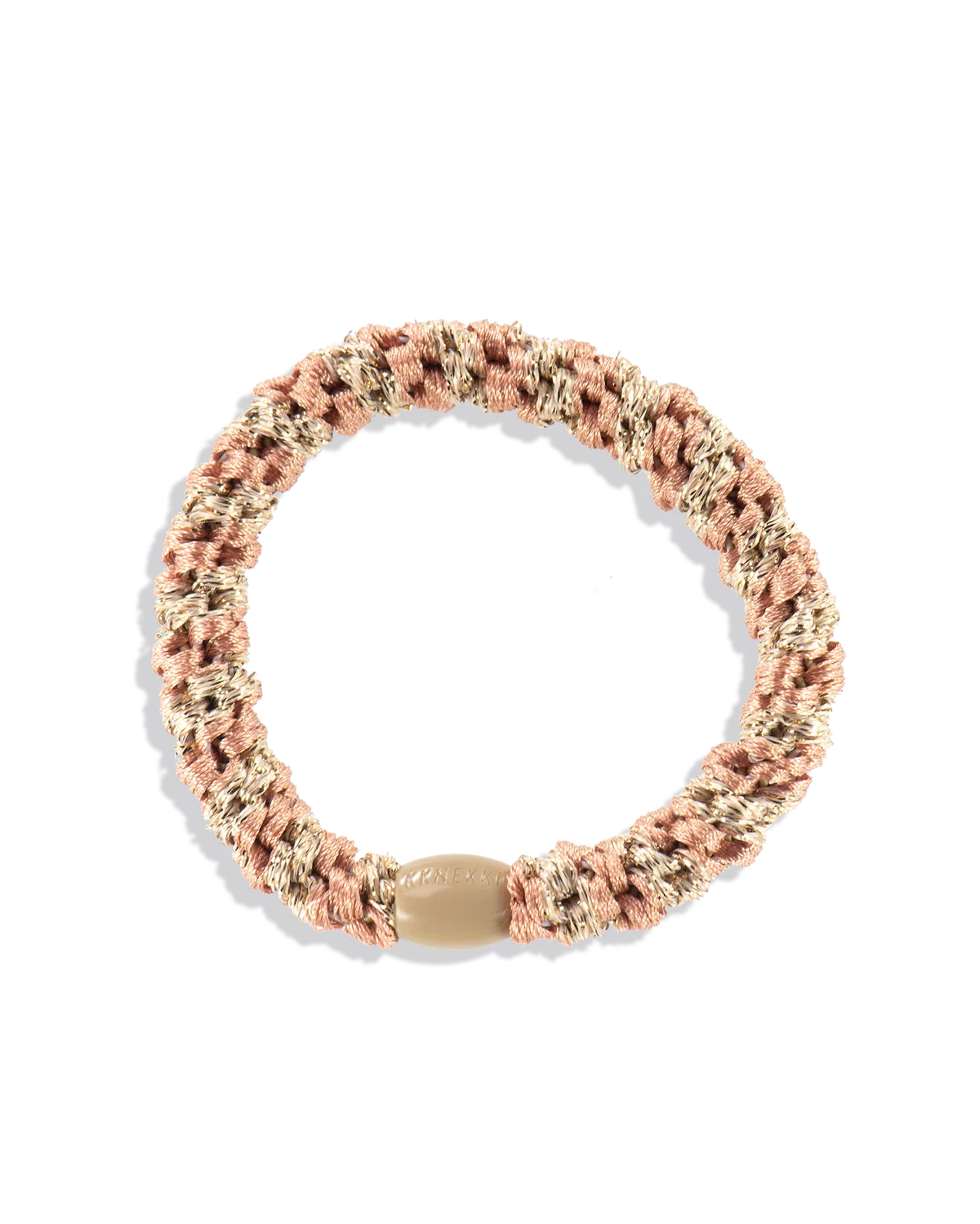 KKNEKKI PEACH CORAL-BEIGE GLITTER STRIPE