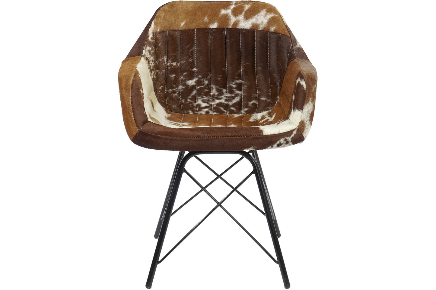 SET 2 SILLAS PIEL VACA MARRON