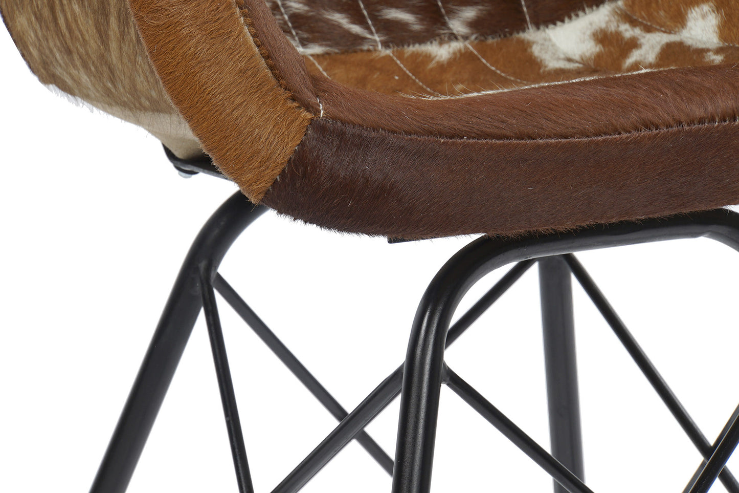 SET 2 SILLAS PIEL VACA MARRON