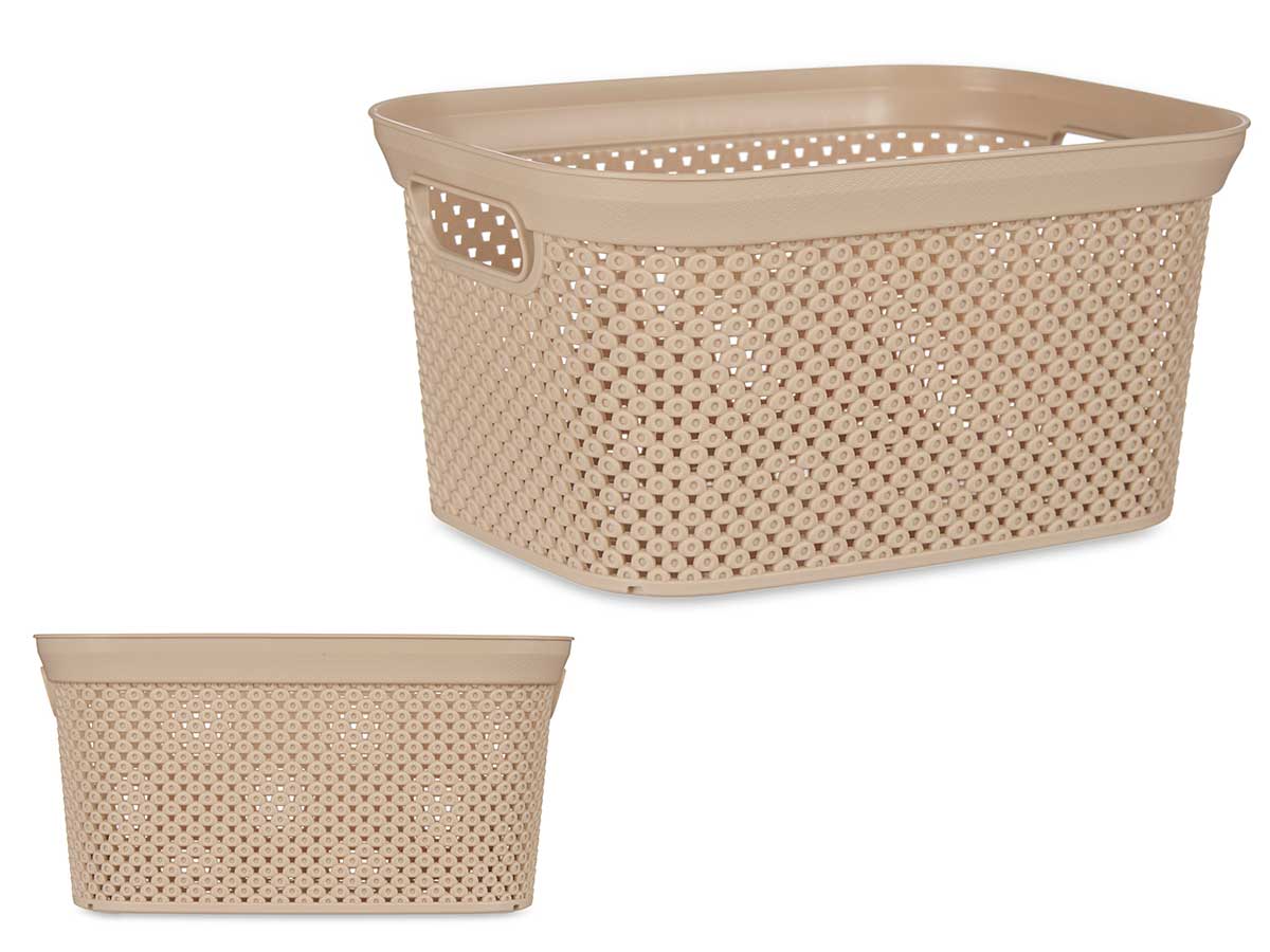 CESTO ORGANIZADOR PLÁSTICO 5L MARRÓN
