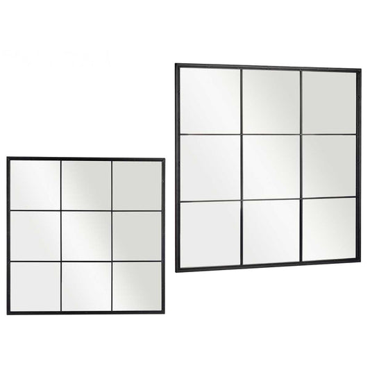 ESPEJO VENTANAL NEGRO 90X90CM