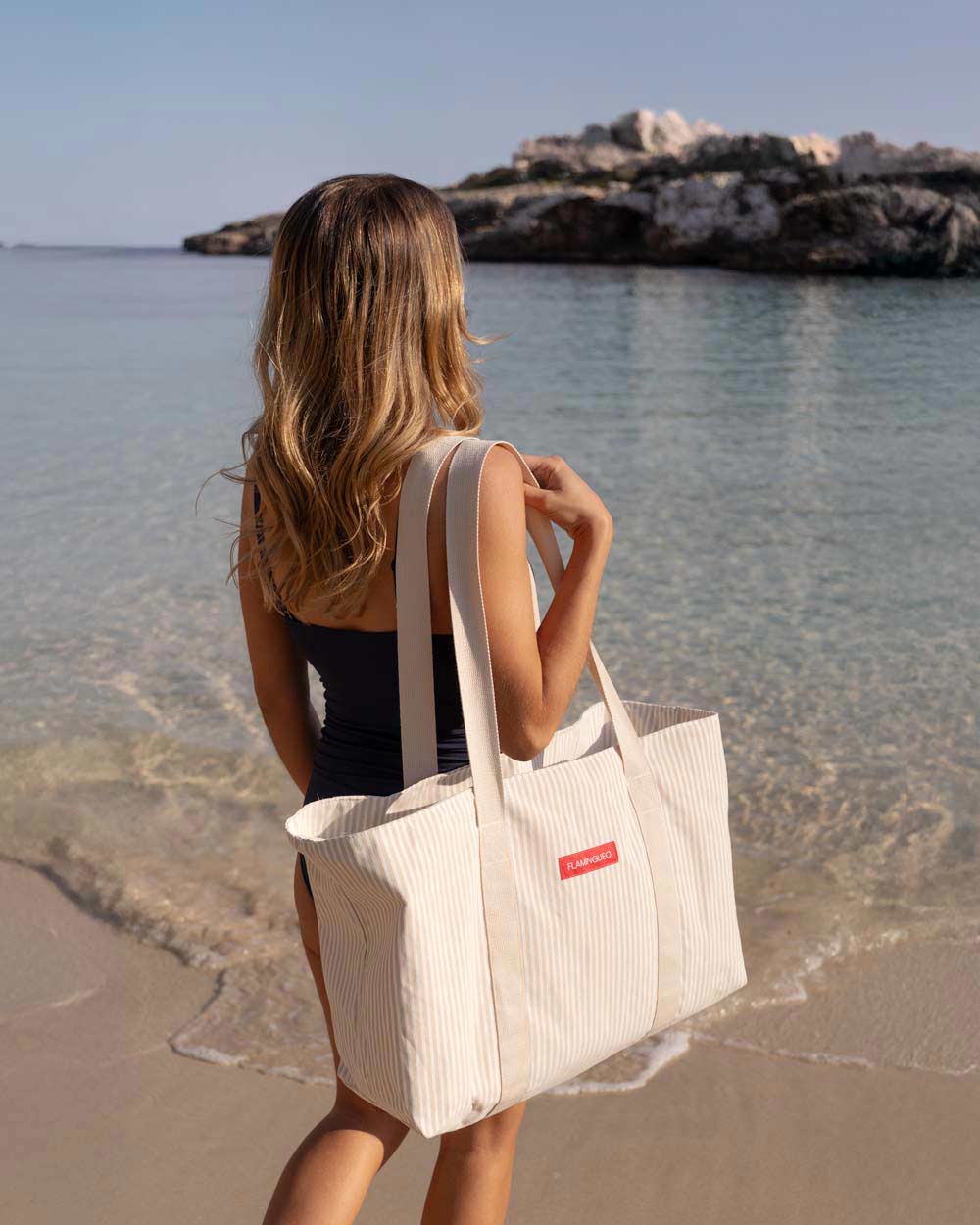TOTE BAG FLAMINGUEO BRUNY BEIGE