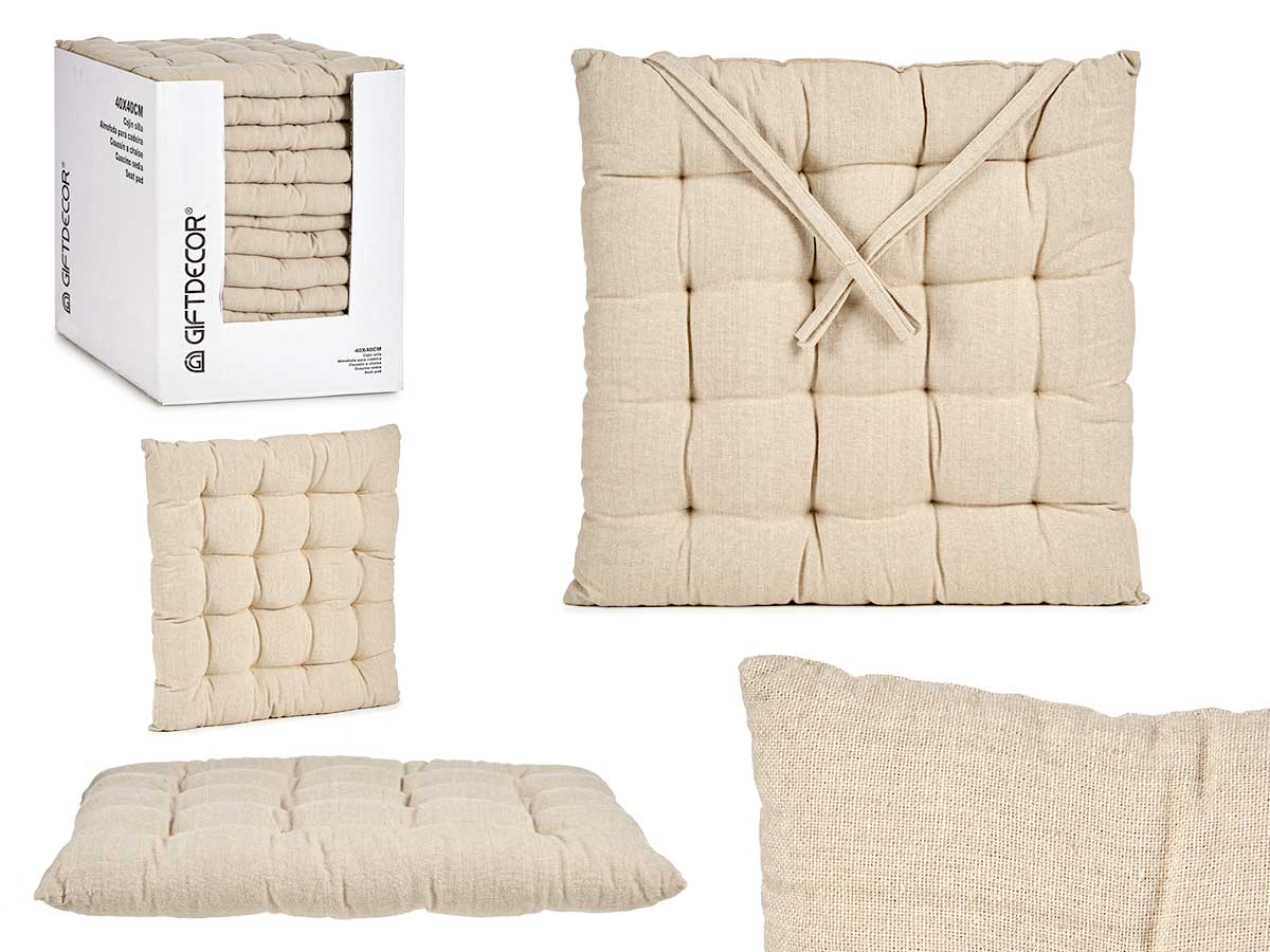 COJIN SILLA LISO CREMA