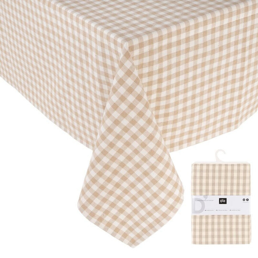 MANTEL VICHY BEIGE 145X200CM