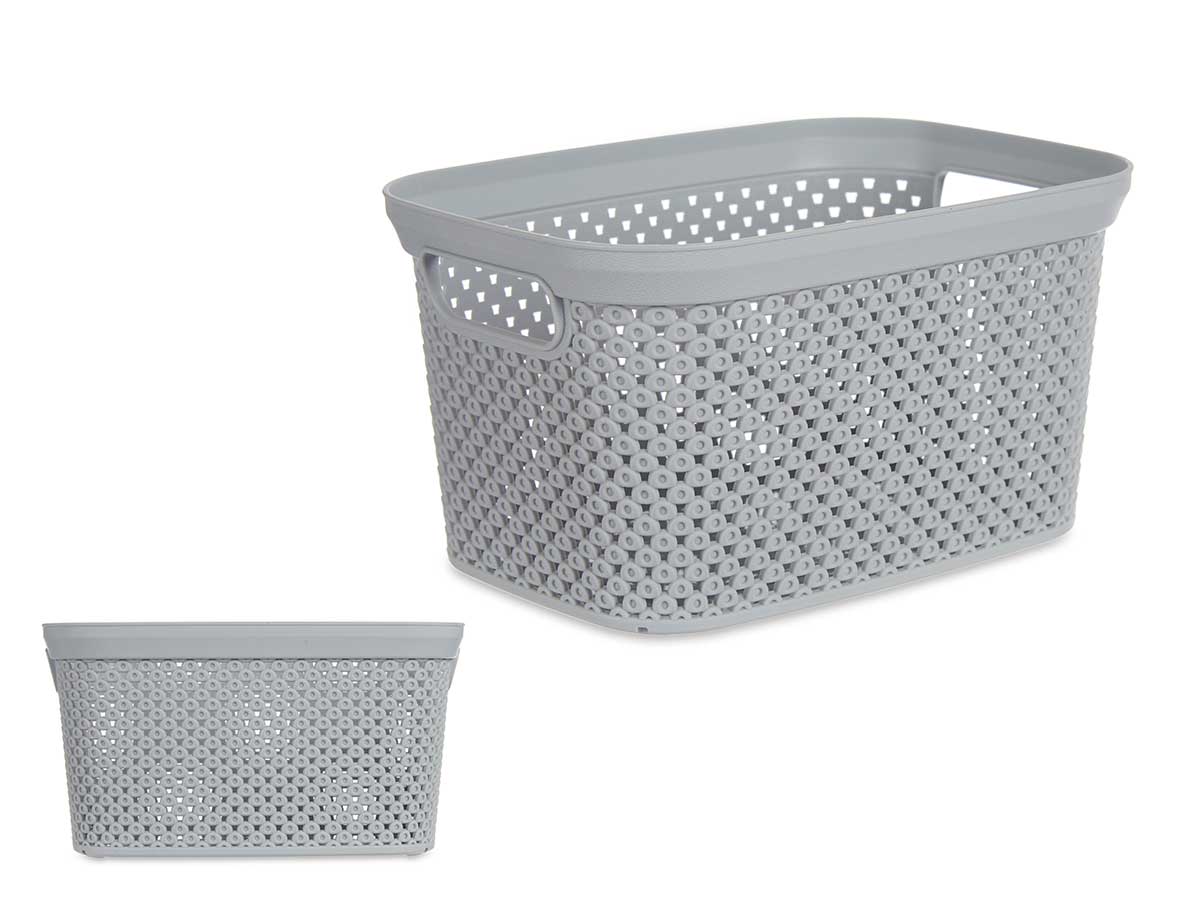 CESTO ORGANIZADOR PLÁSTICO 3L GRIS