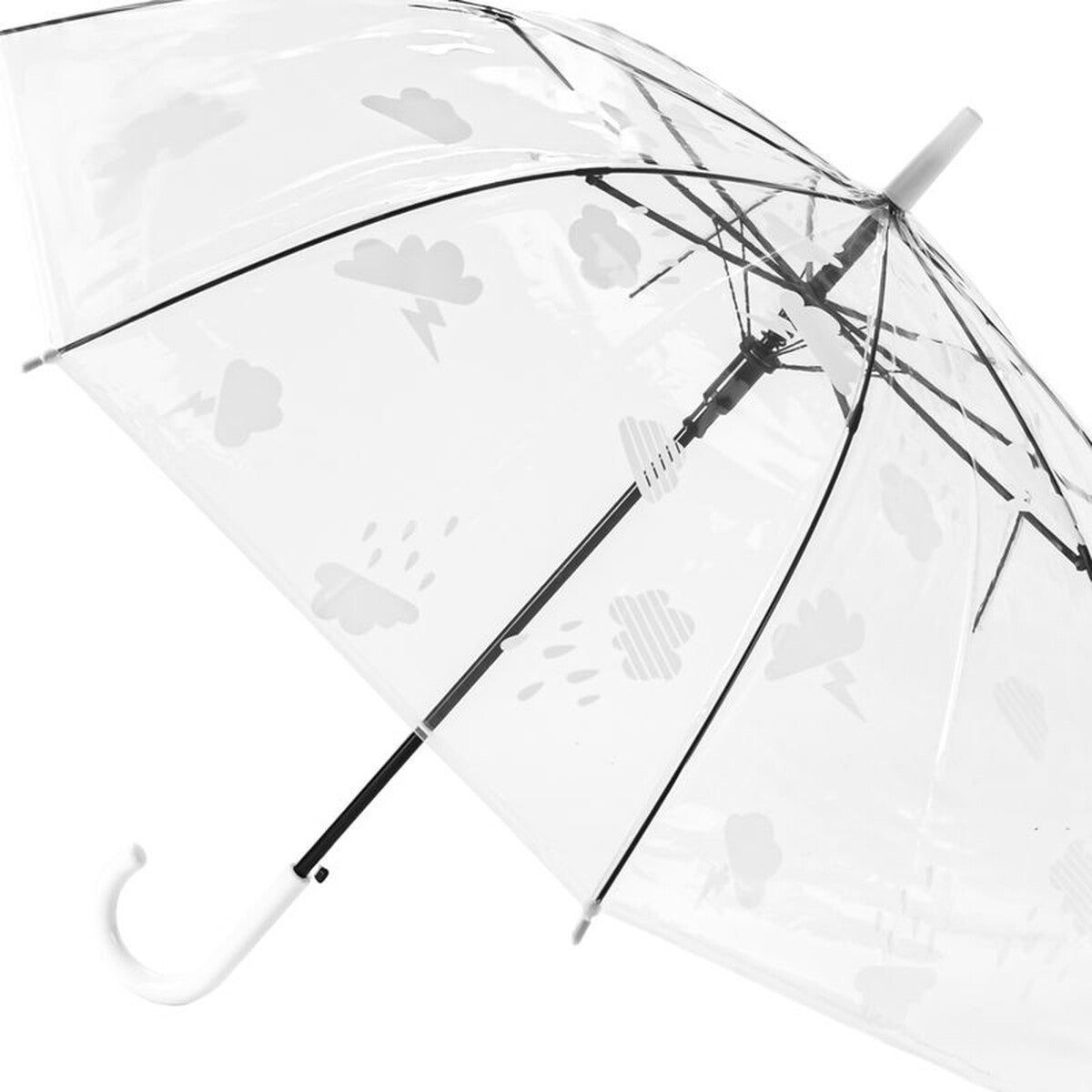 PARAGUAS TRANSPARENTE CON FIBRA