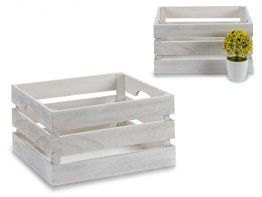 CAJA BLANCO ENVEJECIDO 31X22X16CM