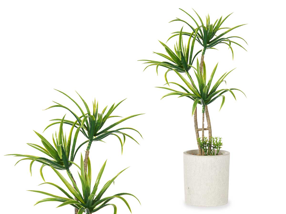 MACETA CEMENTO PALMERA VERDE