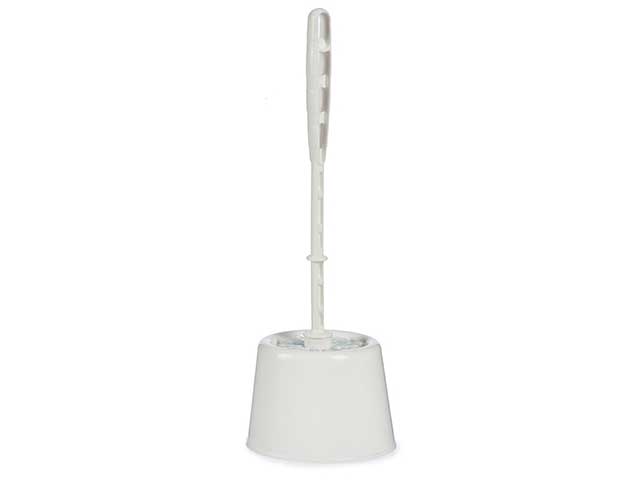 ESCOBILLERO PLASTICO CON ESCOBILLA BLANCO
