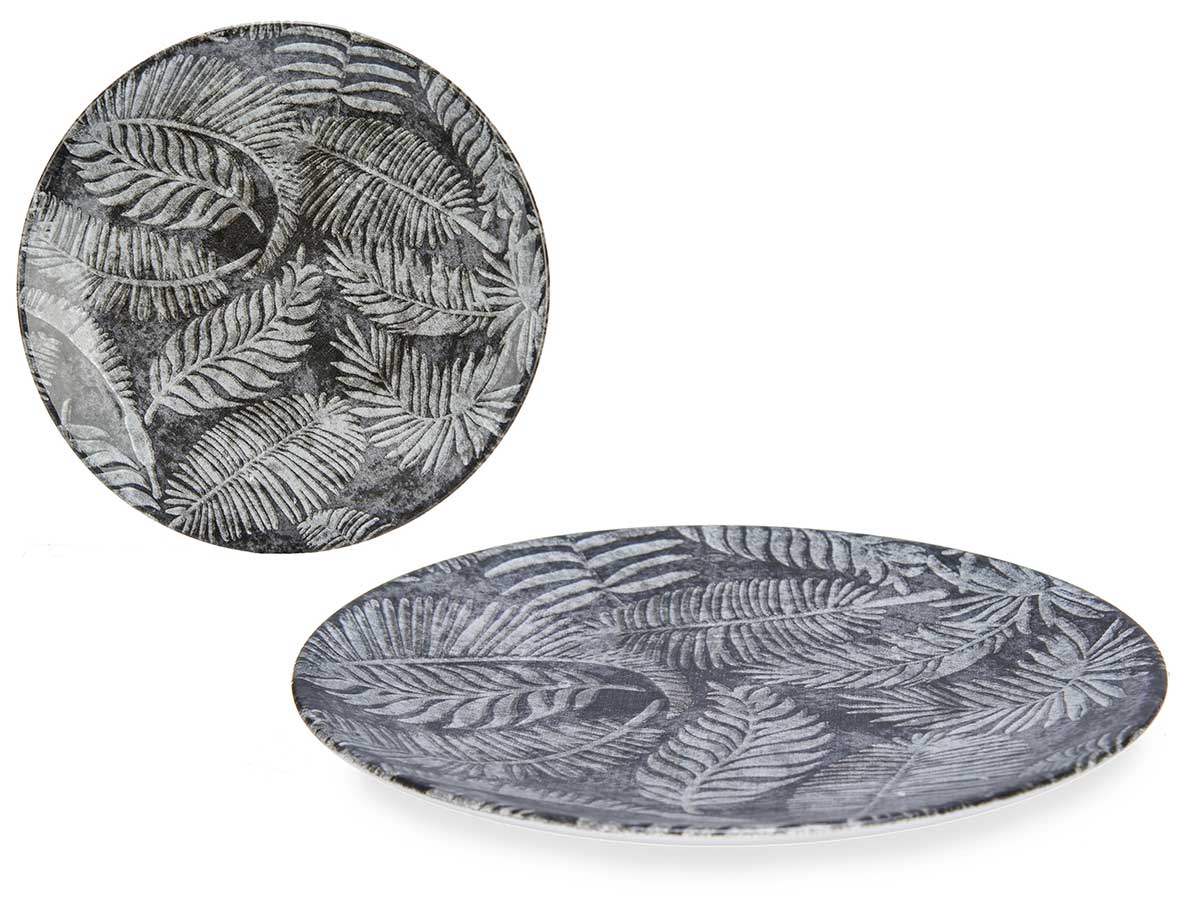 PLATO PORCELANA POSTRE 20CM HOJA