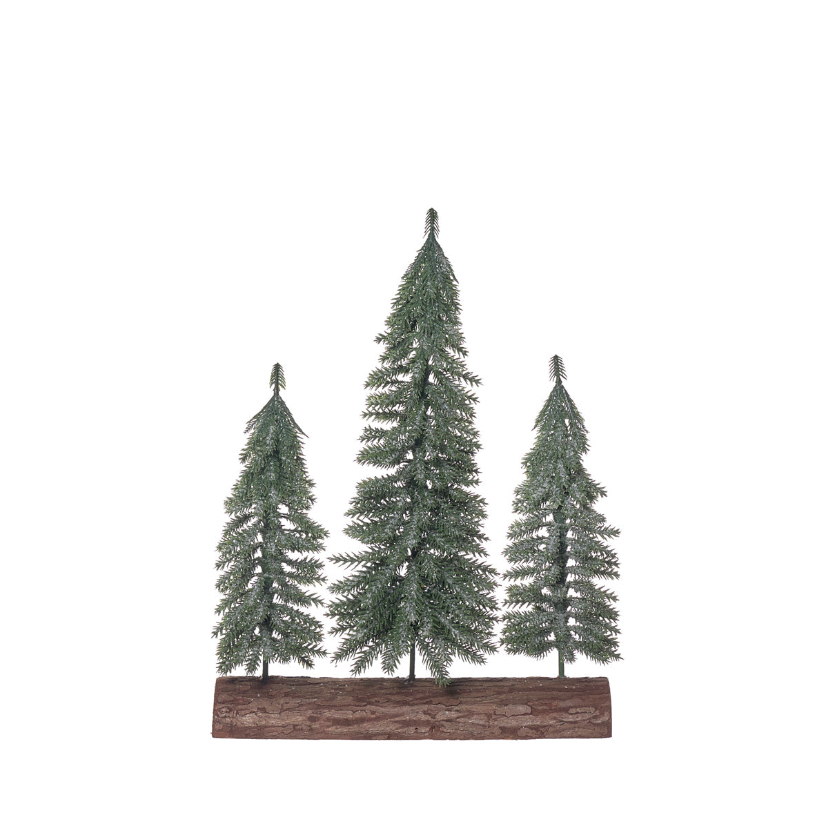 ARBOLES NAVIDEÑOS CON BASE DE MADERA 26X34CM