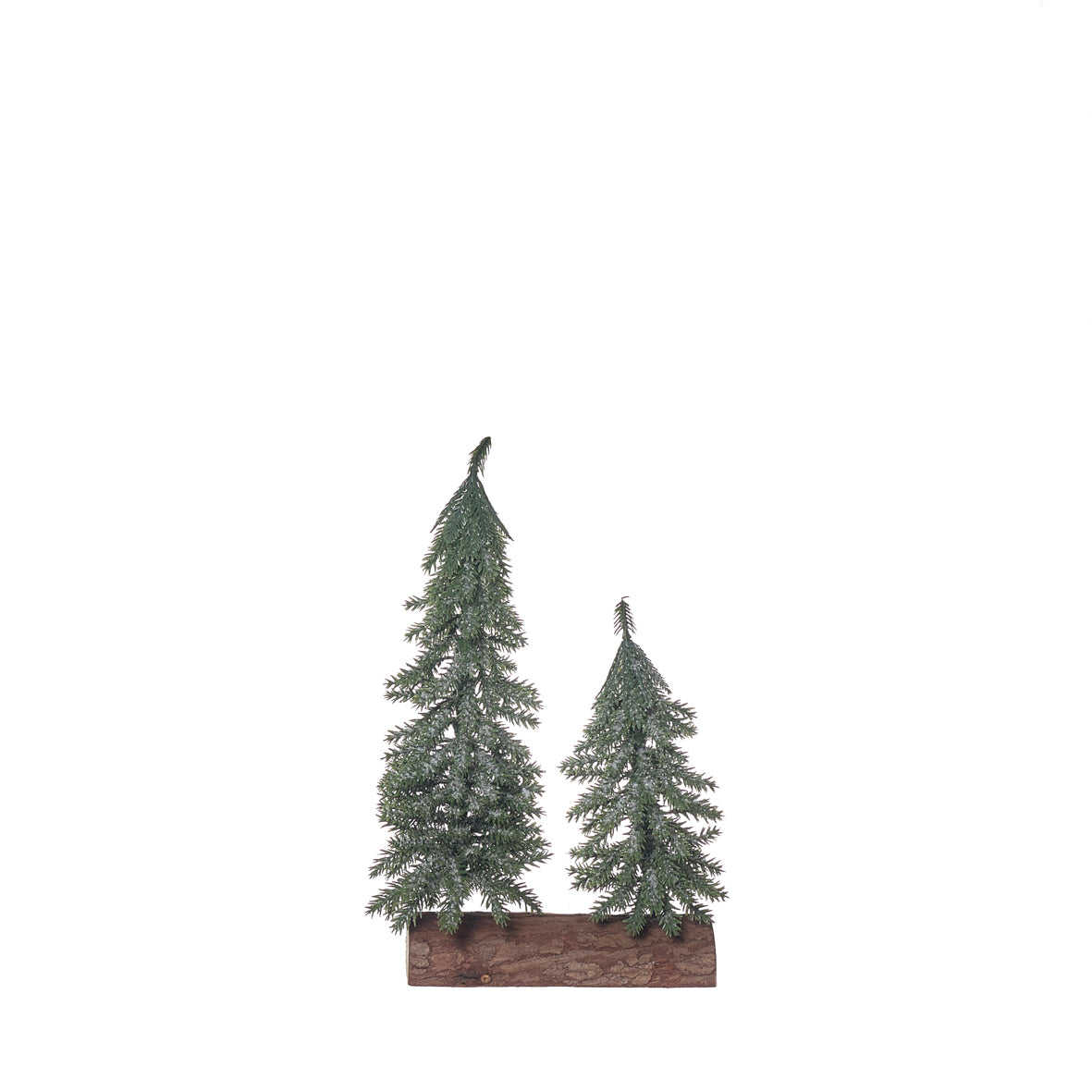 ARBOLES NAVIDEÑOS CON BASE DE MADERA 16X26CM