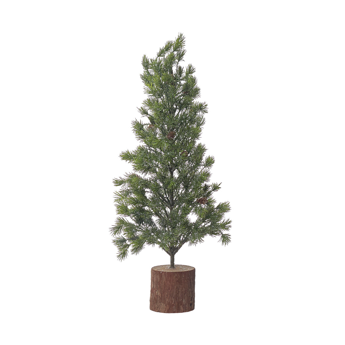 ARBOL DE NAVIDAD CON BASE DE MADERA 60 CM