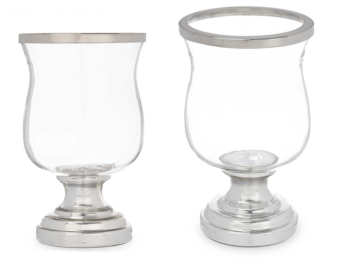 PORTAVELA COPA ABOMBADA PLATEADA