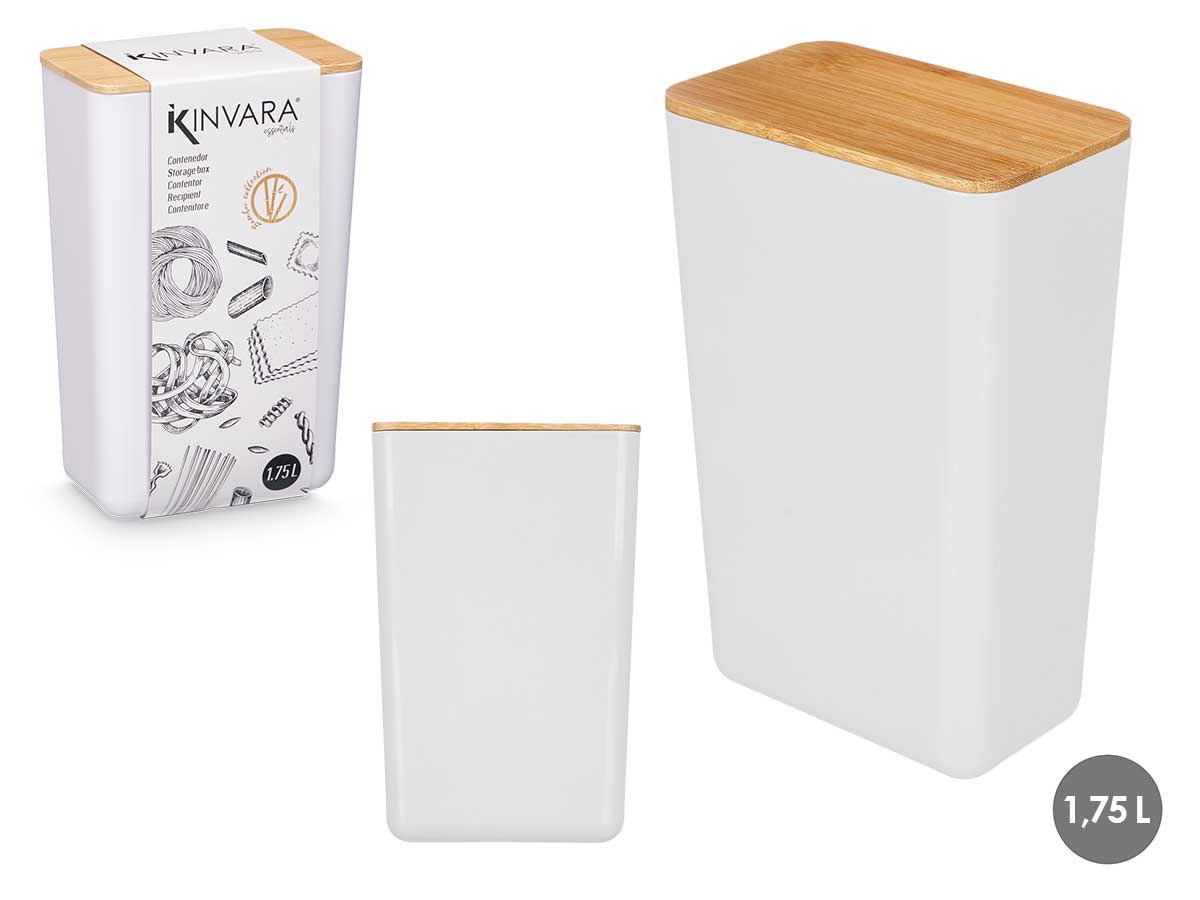 TARRO RECTANGULAR ALTO BLANCO 1,75L