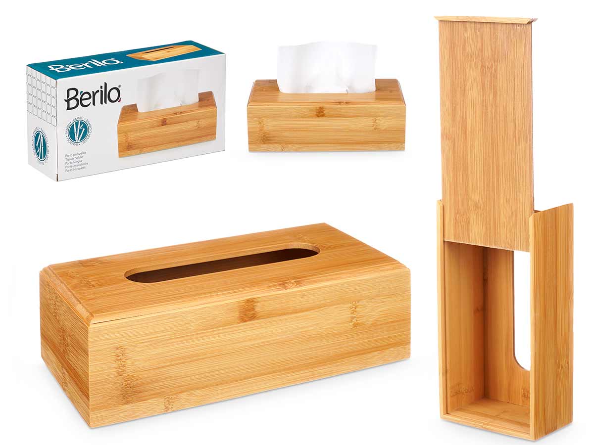 CAJA PORTAPAÑUELOS BAMBU