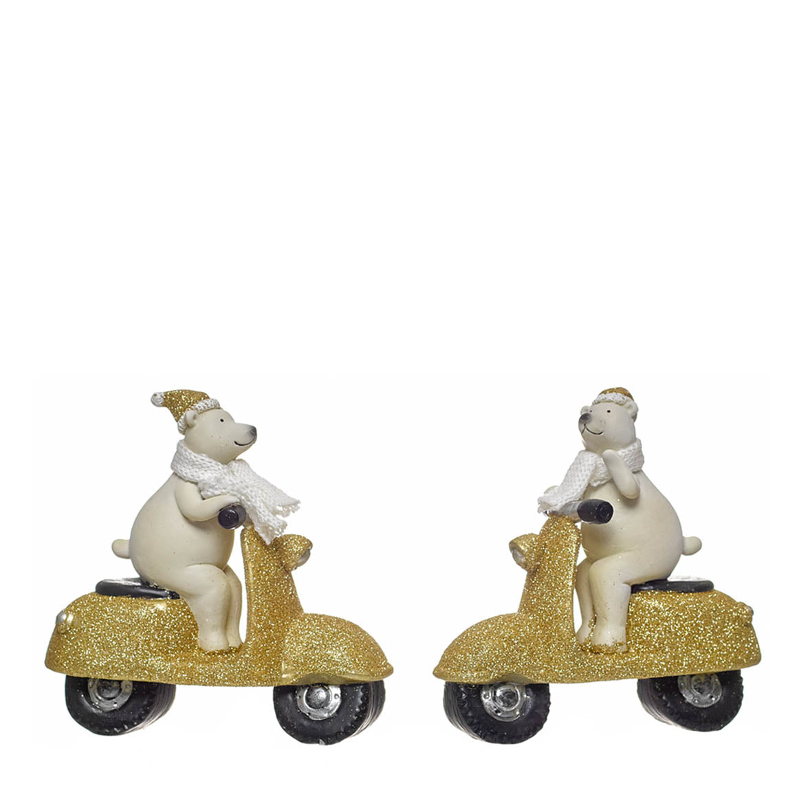 FIGURA OSITO NAVIDEÑO EN MOTO