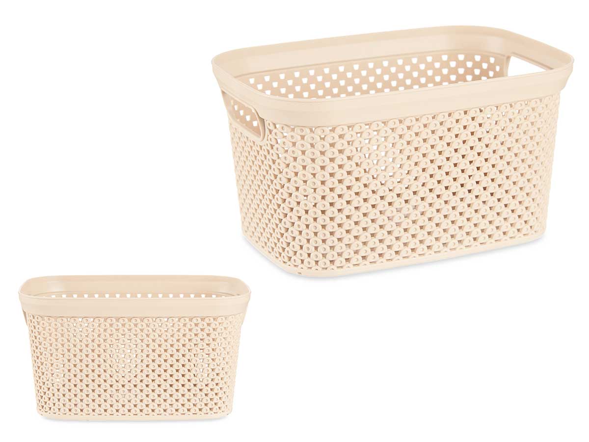 CESTO ORGANIZADOR PLÁSTICO 3L MARRÓN